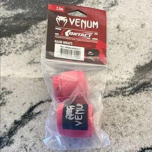 Venum Kontact Combat Pink Hand Wraps